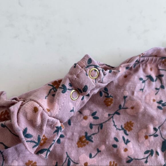 Soft Gallery girls floral ruffled organic cotton T-shirt size 24 months - Picture 4 of 6